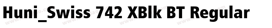 Huni_Swiss 742 XBlk BT Regular字体转换